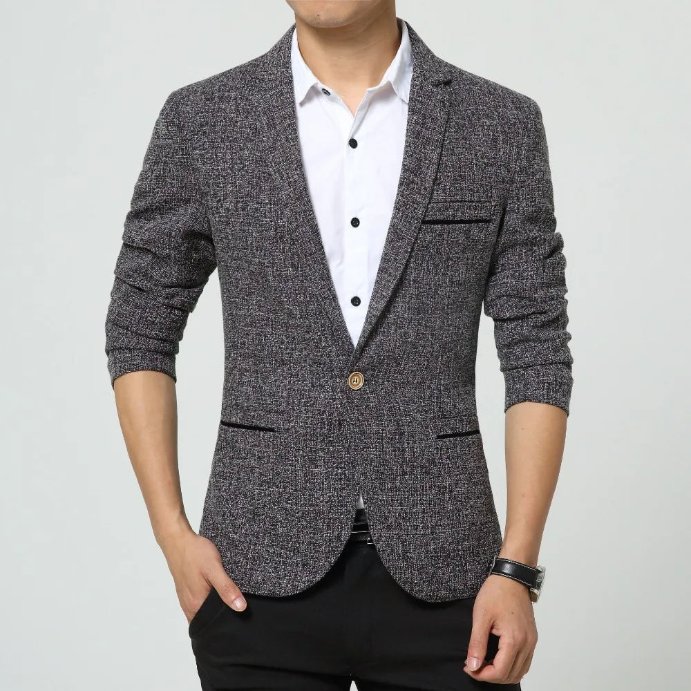 Autumn winter New Fashion Stylish Men Blazer Slim ...