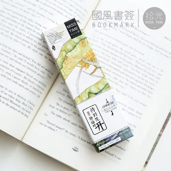 

30 Bookmarks/lot Flower Painting Retro Vintage Cute Paper Bookmark Postcard Kawaii Stationery Gift School Stationery Wholesale