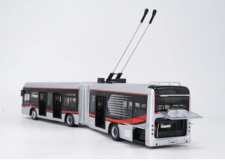 1:42 литье под давлением модель для Yutong Dual-source бездорожье троллейбус BRT ZK5180A сплав игрушка миниатюрная коллекция подарки ZK6120R41
