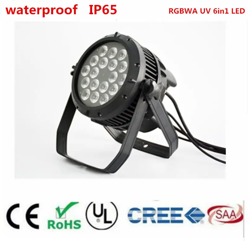 Водонепроницаемый УФ Светодиодный прожектор IP65 18x18 Вт RGBWA 18x12 4 в 1 светодиодный