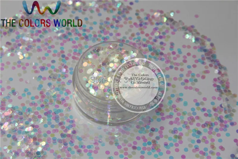 Brilhos para a Arte do Unha e Faça Tamanho Iridescente Branco Shinning Cores Brilho Dot Formas Incríveis Você Mesmo Supplies1pack = 50g 2mm 5 do prego e diy supplies1pack = 50g