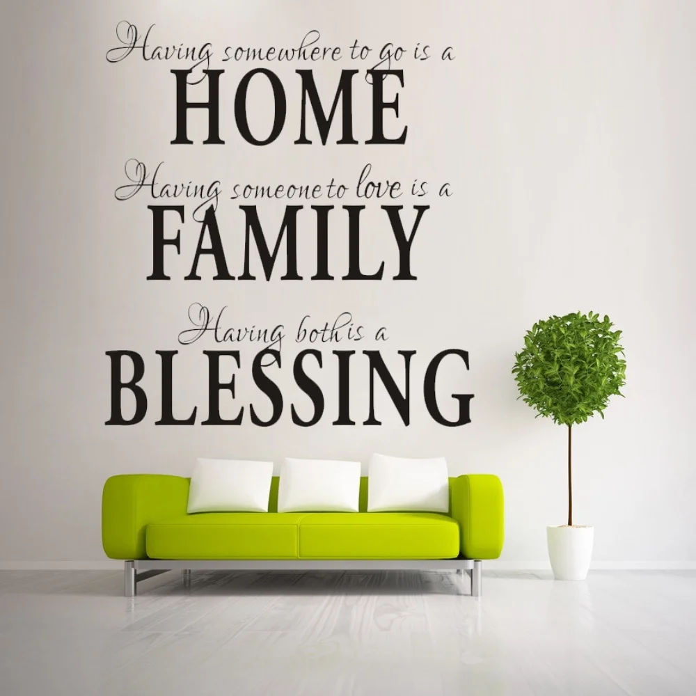 HOME FAMILY BLESSING home decor creative wall decal quotes 8040