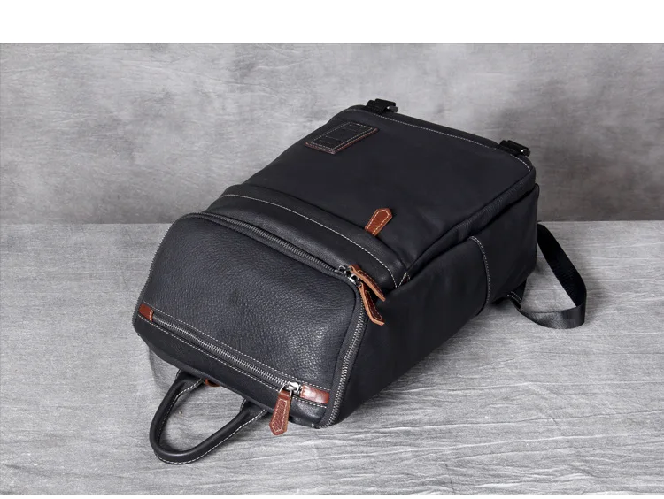 Brand Original Handmade Backpack High Quality Genuine Leather Business Laptop Computer Backpack Male Soft Cowhide Shoulder Bag