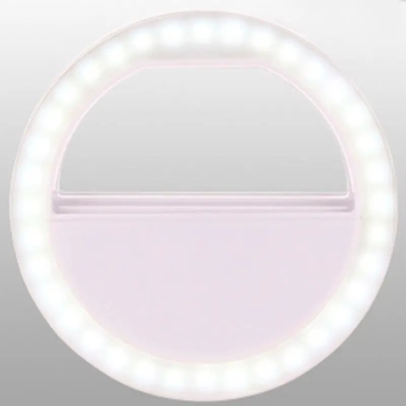 Новая мода портативный селфи-кольцо LED Flash заполняющий свет клип камера для Iphone samsung Xiaomi htc Android смартфон - Цвет: white