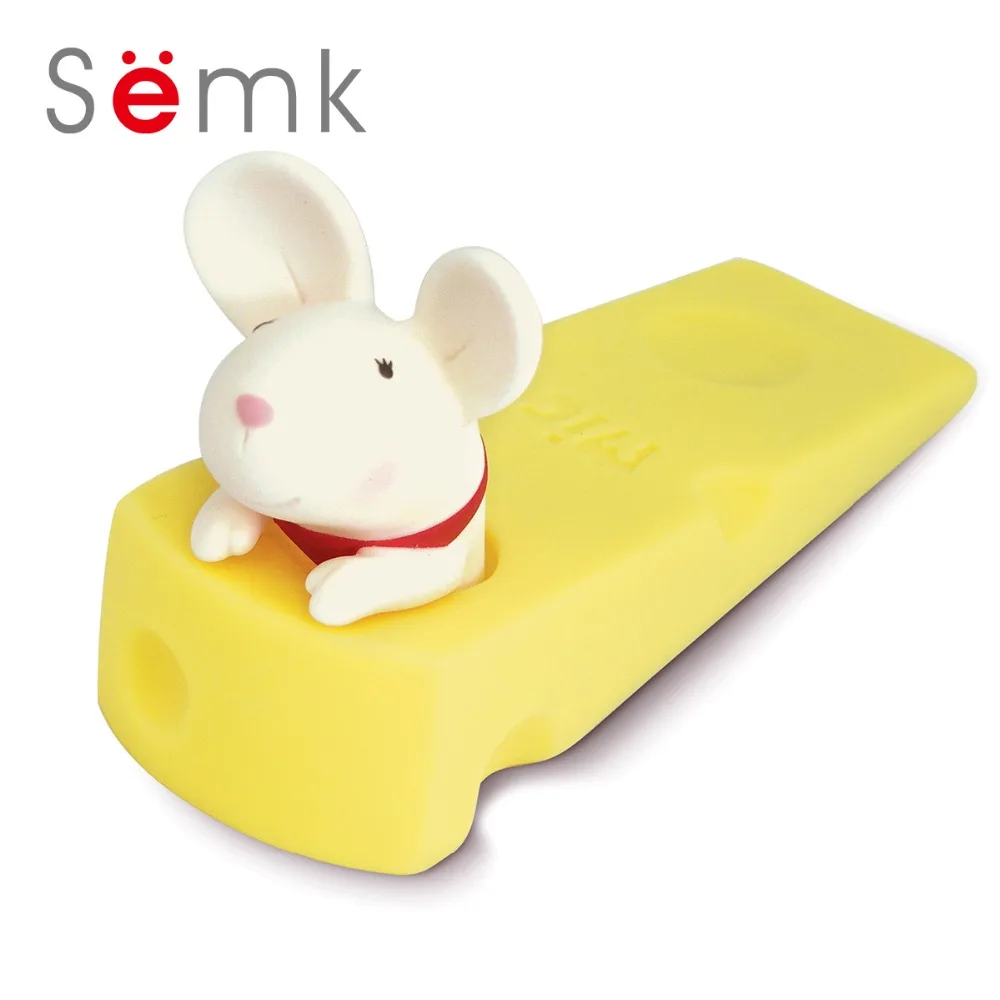 

Semk Cute Cartoon Mouse Door Stopper PVC Vinyl Non Scratching Strong Grip Home Improvement New Style White Mouse Door Stop