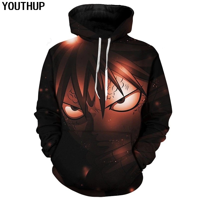 Толстовка YOUTHUP 2020 с 3d рисунком Феи хвоста мужские свитшоты капюшоном и Natsu