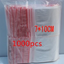 1000 шт 7x10 см прозрачная дорожная пластиковая сумка подарок упаковка сумка для ожерелья/ювелирных изделий маленький Ziplock Прозрачные сумки для самостоятельной печати pe diy