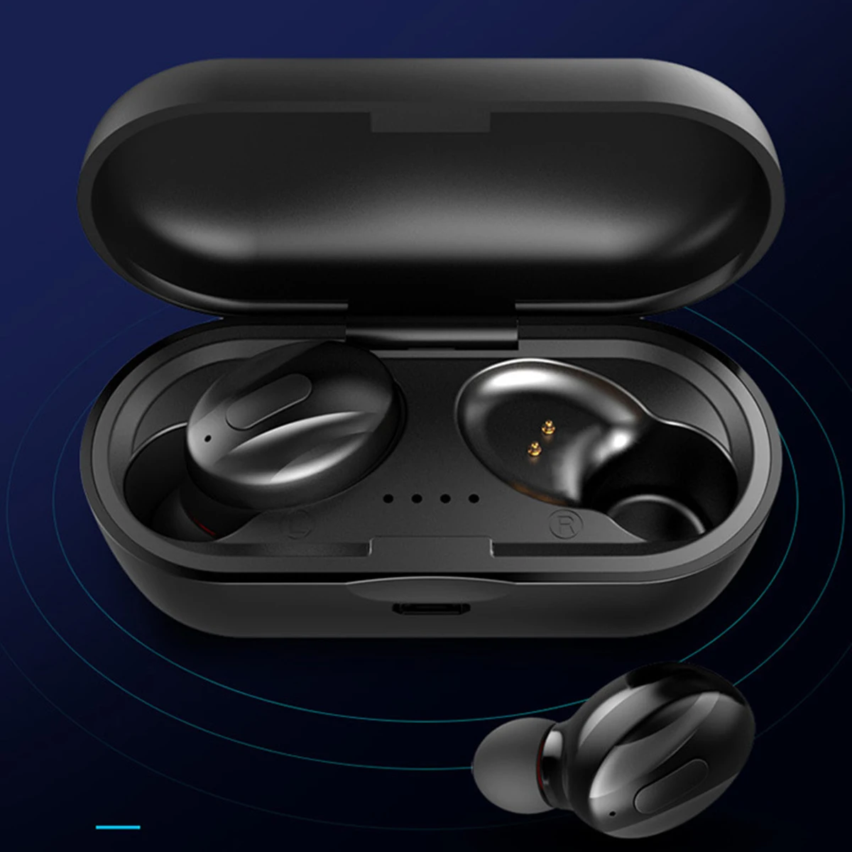 SOONHUA Bluetooth 5,0 наушники Беспроводная стереогарнитура Hands-free Звонки спортивные наушники гарнитура с зарядным устройством
