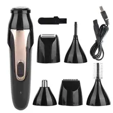 5-в-1 Для мужчин Электрический Борода электробритва эпилятор для бакенбардов триммер для волос удаление волос из носа инструмент USB кабель Парикмахерская бритва