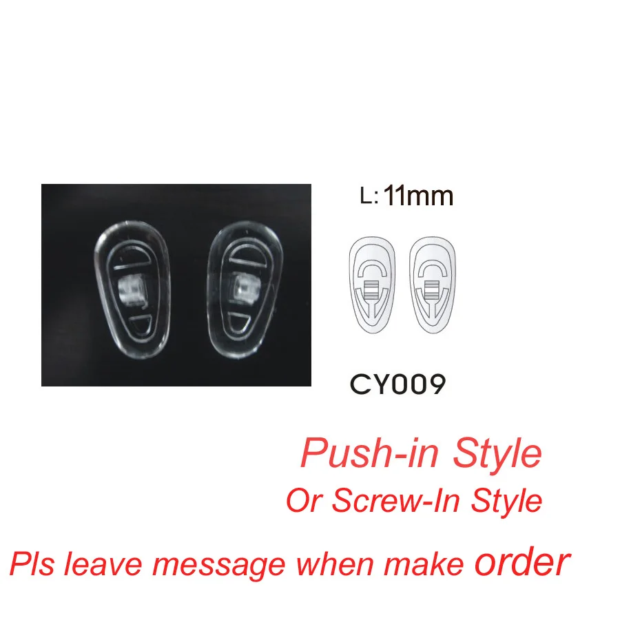 2000 шт = 1000 пар очков силиконовые носоупоры различных типов и размеров аксессуары для очков часть - Цвет: CY009