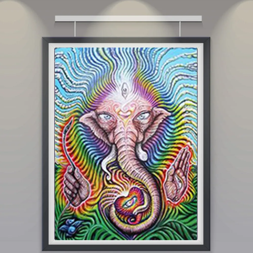 

Trippy Psychedelic Abstract Poster Silk Print Painting Wall Art Picture for Living Room Bedroom Home Decor Huge Size No Frame