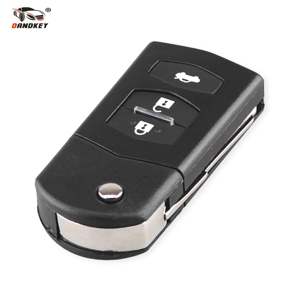 

Dandkey Folding Car Key Shell For MAZDA 2 3 5 6 RX8 MX5 Flip Remote Case Auto Replacement Parts From Blank Key Fob 3 Buttons
