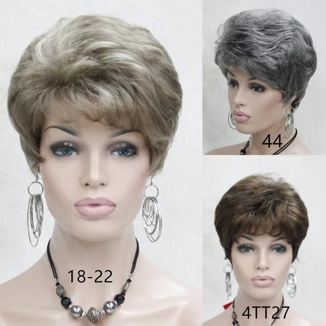 Very Short Hairstyles For Older Women synthetic Straight hair wig ... Very Short Hairstyles For Older Women synthetic Straight hair wig ...