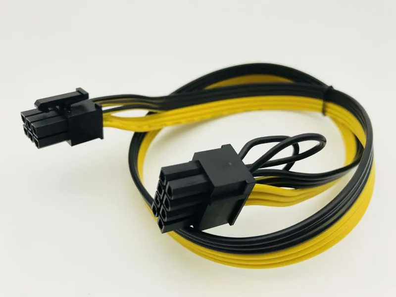 H1111Z PCIe 6pin to 8pin(6+2) Male to Male PCI-E Power Cable for GPU Power Supply Breakout Board Adapter for Ethereum Mining
