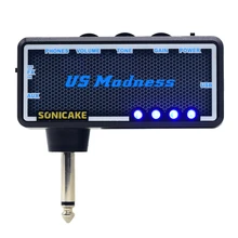 Sonicake US Madness Mini přenosný USB-nabíjitelný zesilovač Elektrická kytara Plug Amp sluchátka Amp Ultra High-Headroom Clean Combo