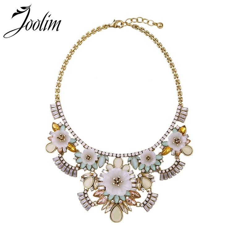 

JOOLIM Big Flower Statemnet Collar Necklace Fashion Jewelry Wholesale