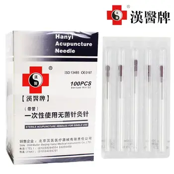 

500 0.25/0.30/0.35mm 100Pcs/box Sterile Acupuncture Needles Disposable Sterile Acupuncture Needles One Pipe Single With One Tube