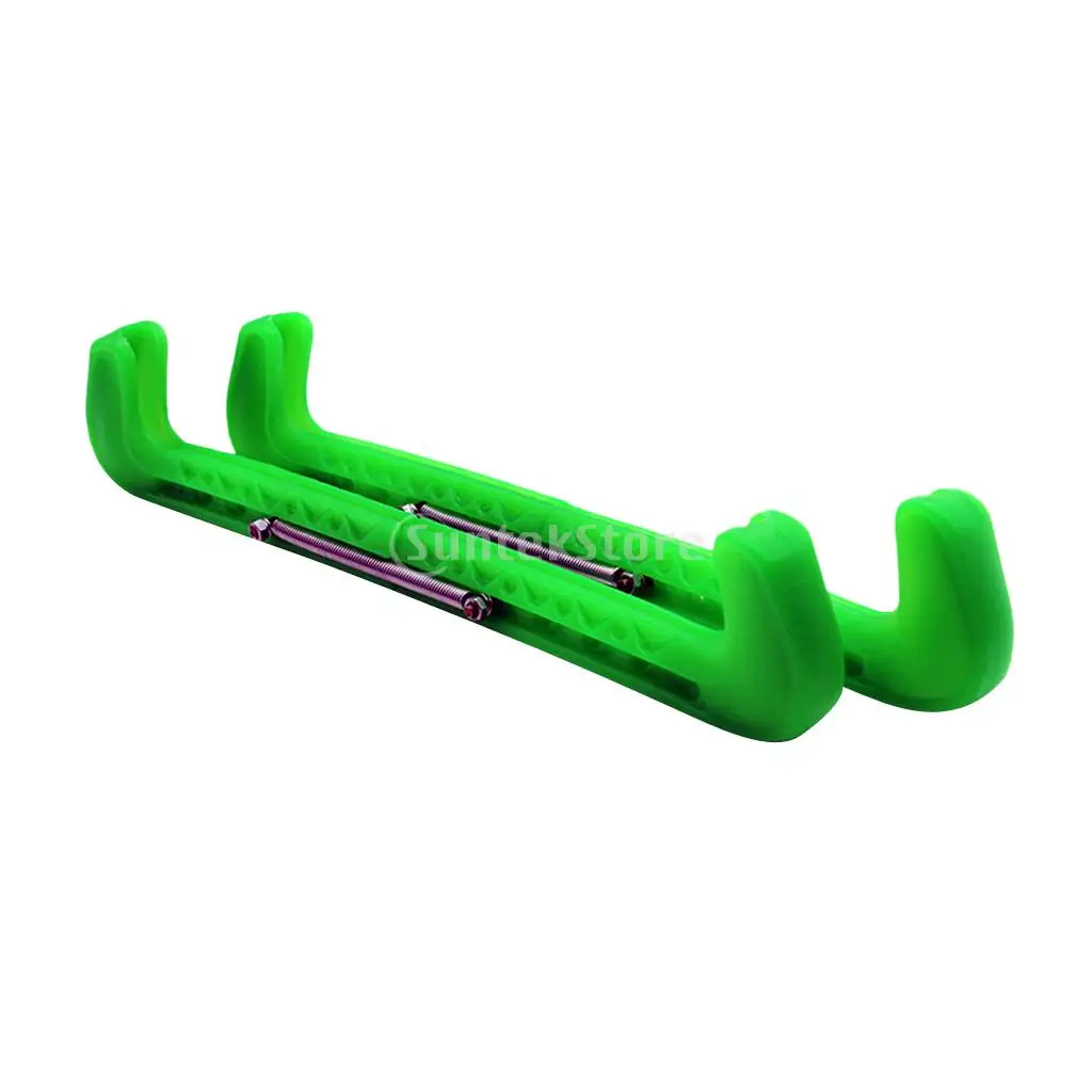 2 Pairs Plastic Ice Hockey Figure Skate Walking Blade Guard Adjustable Cover Skating Equipment
