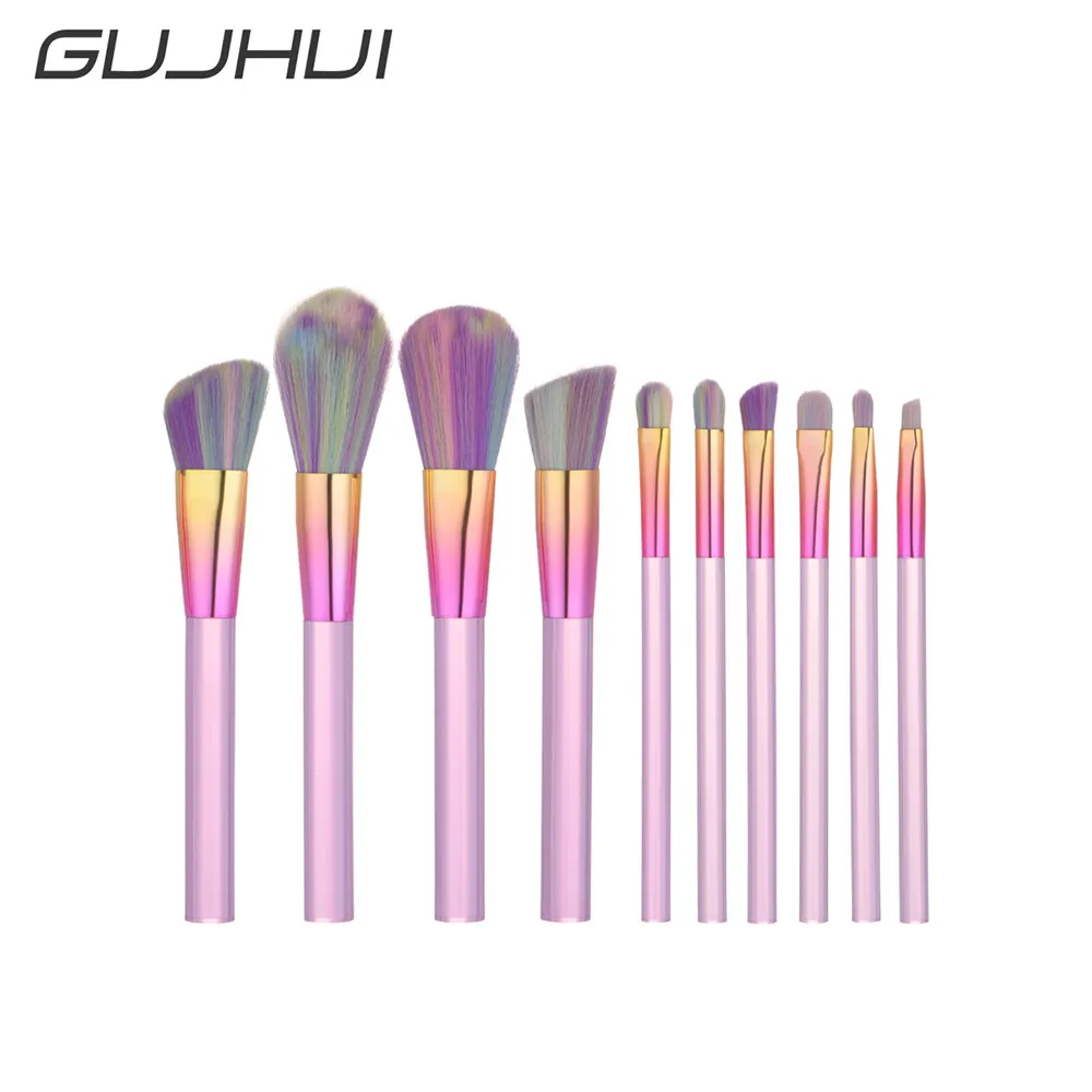 

Best Deal New 10pcs professional makeup brush set holder high quality soft face & eye make up brush kit tools