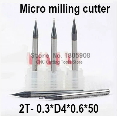 

Micro carbide cutter 1PCS 2Flute 2F-0.3*4*0.6*50mm alloy milling cutter, CNC machine,milling machine, CNC milling tools, Nc tool