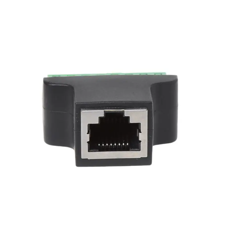 Адаптер удлинитель кабеля Ethernet с разъемом RJ45 мама на винтовой клемму 8