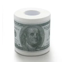 1 рулон креативные забавные 100 купюр туалетная бумага с рисунком принадлежности для ванной комнаты доллар узоры салфетки ткани деньги рулонный кляп подарок