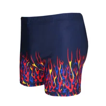 Мужские купальники плавки пляжные шорты огненная печатная полосатая блузка мужские плавки боксеры пляжные шорты для серфинга купальный костюм