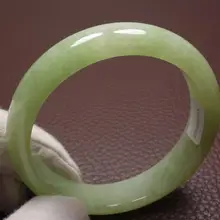 57.5 мм сертифицированных Класс натуральный зеленый жадеит нефритовый браслет