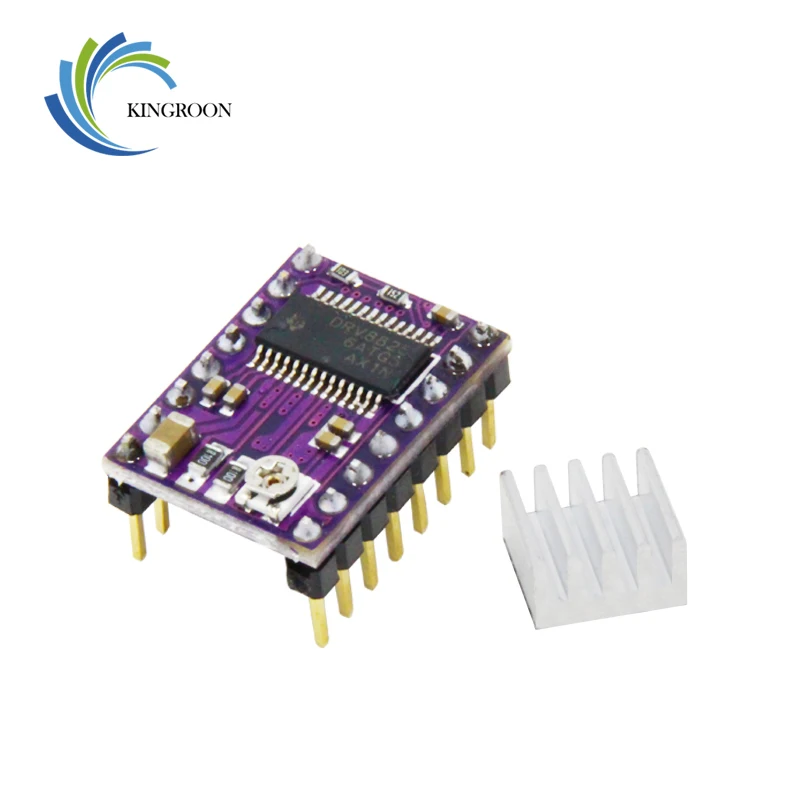 

5pcs/lot New Stepstick Drv8825 For RAMPS Stepper Motor Driver HeatSink Part 3D Printers Parts Heat Sink 4 Layer PCB Purple Board