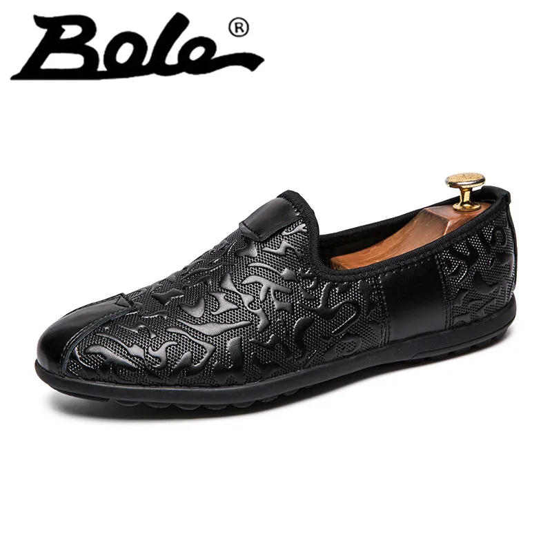 

Big Size38-46 Men Leather Shoes Slip on Round Toe Low Top Anti-skidding Genuine Leather Casual Shoes Men Peas Shoes New Arrival