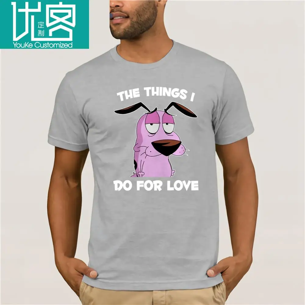 

funny t shirt Courage the Cowardly Dog T-shirt tshirt men tee
