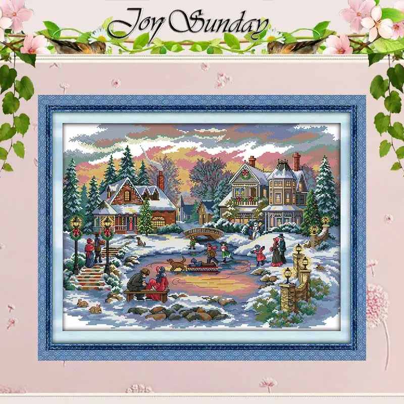

Treasure Time Patterns Counted Cross Stitch 11CT 14CT Cross Stitch Set Wholesale Scenery Cross-stitch Kit Embroidery Needlework