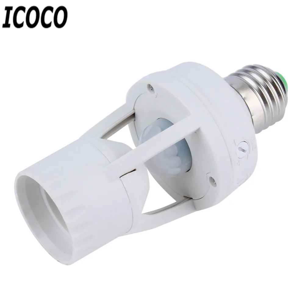 ICOCO 1pc 360 Degree PIR IR Infrared Body Induction Motion Sensor Switch Base for E27 Plug LED Bulb - 32871454433