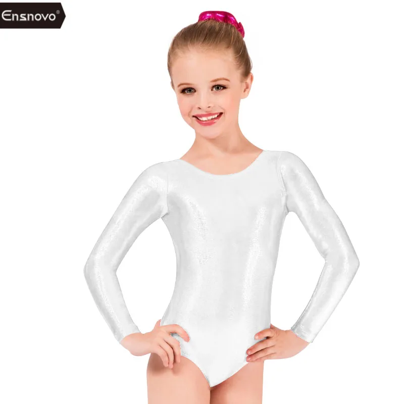 Buy Ensnovo Girl Shiny Suit Ballet Dance Wear Long