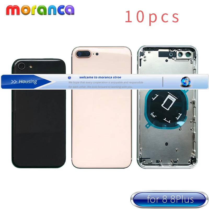 

Wholesale Housing for iPhone 8 8G 8Plus Plus Back Battery Door Rear Cover with Glass Middle Frame Chassis Gold Black White Red