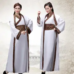 Древний костюм hanfu Женский Костюмы для народных китайских танцев белые женские принцессы Национальный Костюм Традиционный китайский