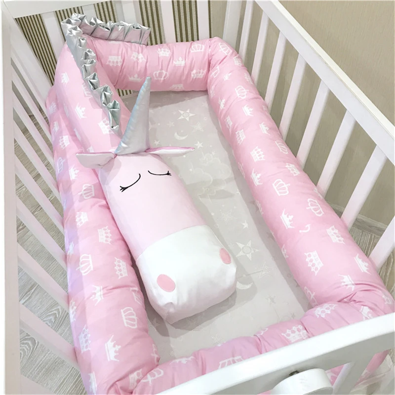 

Length 4M Animals Unicorn Stuffed Cushion Pillow Baby Crib Bumpers Bed Sets Nordic Style Kids Bed Decor Photo Props Girls Toys