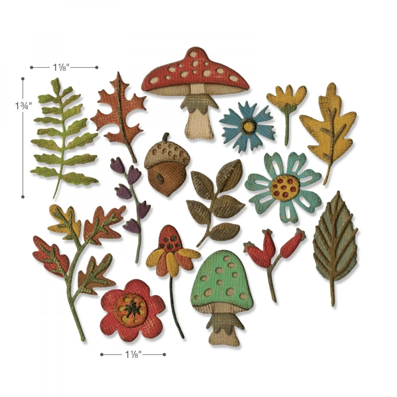 

Wild Plants Mushroom Leaf Metal Cutting Dies Stencils For DIY Scrapbooking Decorative Embossing Paper Craft Die Cutting Template