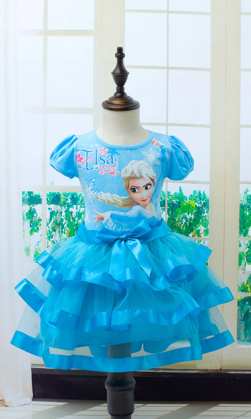 

New Frozen Dress Girl Child Clothes Anna Elsa Girl Baby Clothing Child Princess Vestidos Infantis Kids Birthday Party Dress