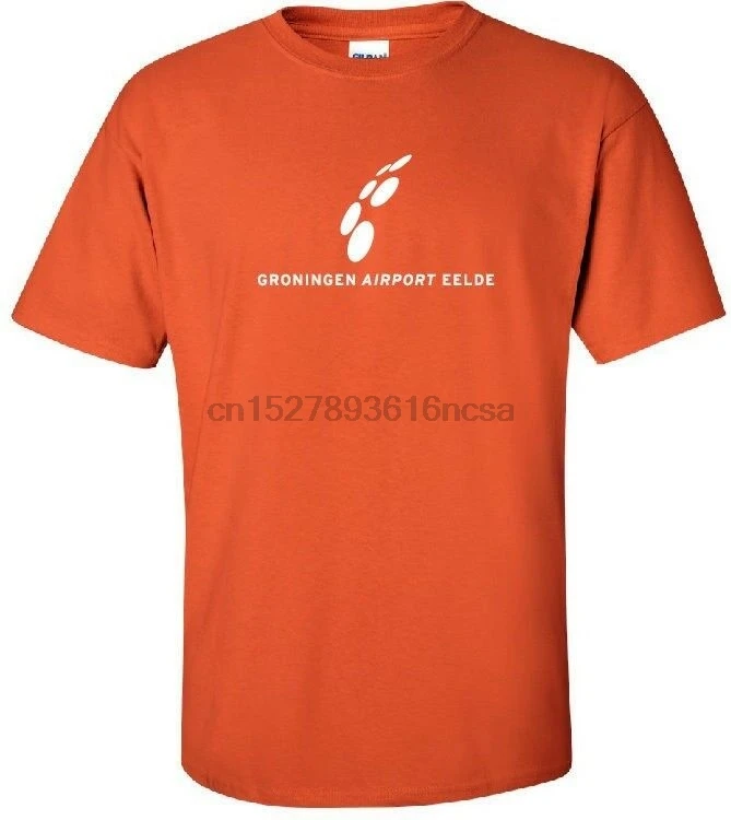 

Groningen Eelde Airport Retro Logo Airport Aviation T-Shirt