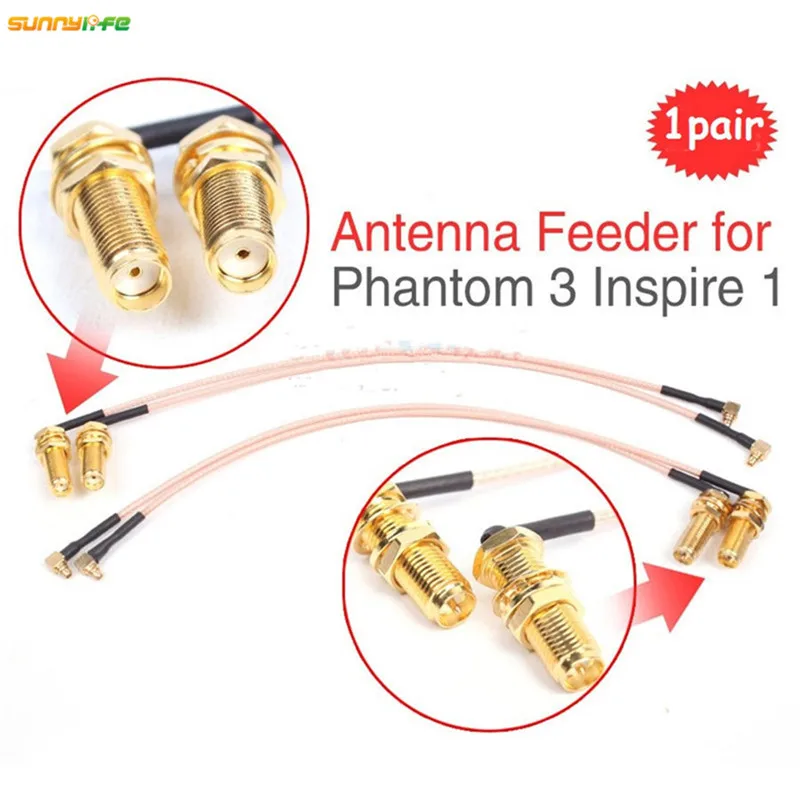 

2pcs Phantom 3 Refitting Antenna Feeder Range Extender Accessory for DJI Phantom 3 Inspire 1 Remote Control