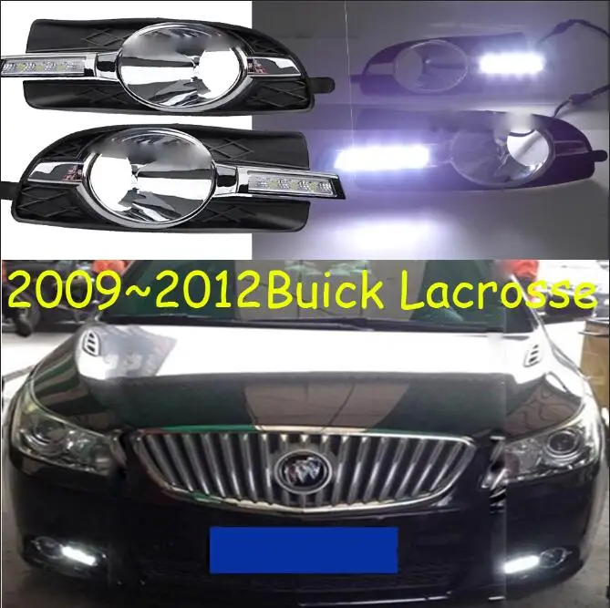 1 комплект фар бампера для Buick Lacrosse дневного света 2009~ 2012y автомобильные аксессуары светодиодный DRL фары для Лакросса противотуманные фары - Цвет: Model2 style