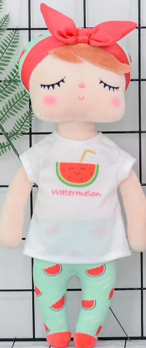 Metoo кукла Анджела frutas bonecas infantil meninas/детская одежда, bebe reborn angela на подкладке из плюша и плюшевый кролик милое; для детей, игрушки для девочек фруктовая серия - Цвет: Черный