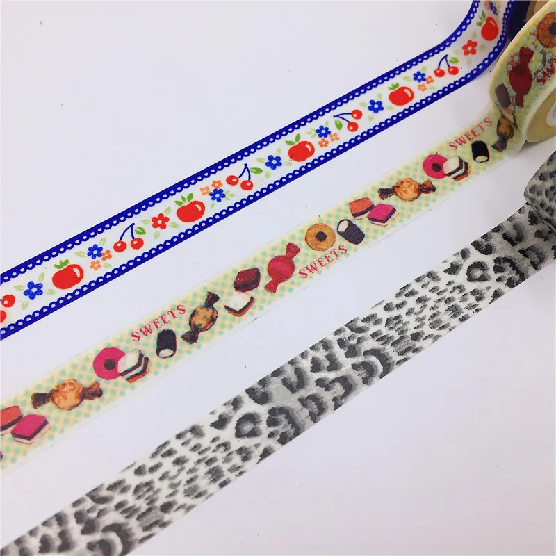 

Free shipping Beautiful 15mm*10m high quality japanese washi tape/Cherry and Candy and Pantherine masking japan washi tape