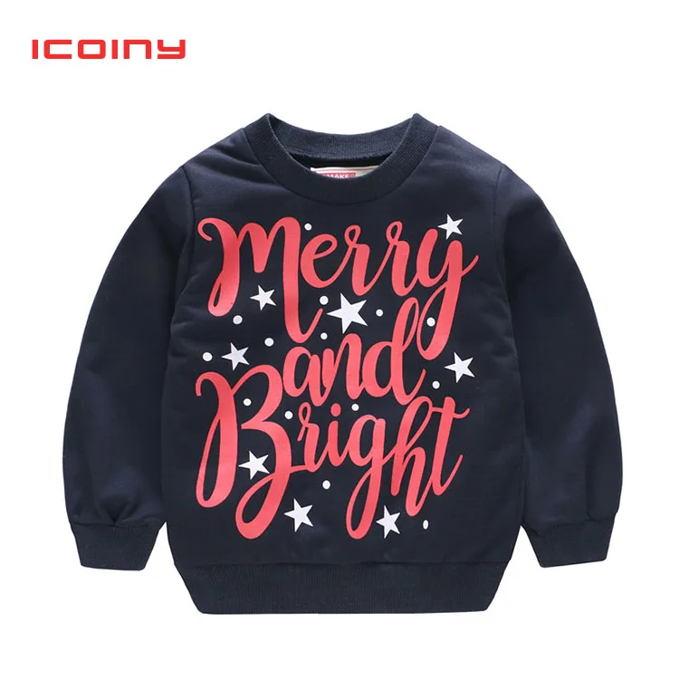 

Boys Girls Christmas Merry Christmas Children's Coat 2019 Warm Toddler Pullover Printing Boys Sweatshirts Kids Clothes Tops