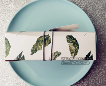 

18.5x9x5.5cm Leaf paper candy Biscuits boxes,Cookies Biscuit packaging box kraft paper gift packaging box for cake 100pcs/lot