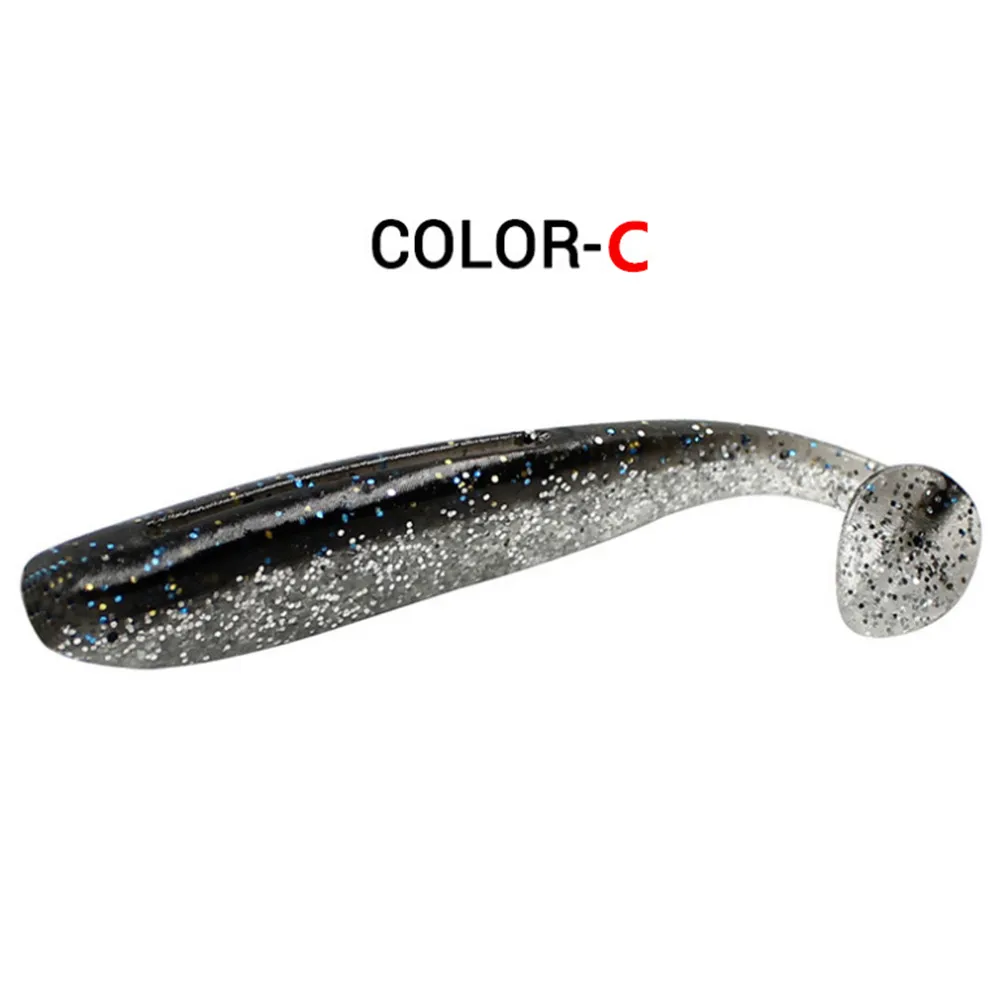 6PCS/Lot 9cm 3.5g Wobblers Fishing Lures Easy Shiner Jig Swimbait Silicone Soft Lure Artificial Double Color Bait For Bass Carp