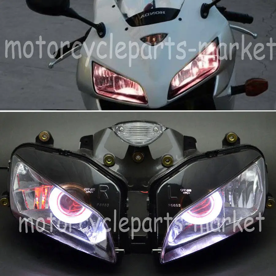 Мотоцикл проектор фара красный ангел демон глаз в сборе для Honda CBR600RR CBR600 RR CBR 600 2003