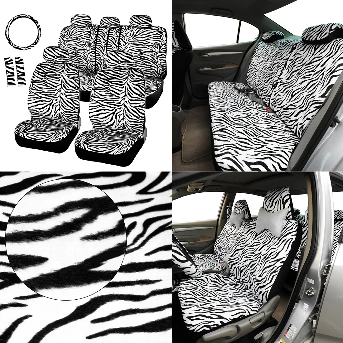 Dewtreetali Seat Cover Protector Car styling Luxury Zebra Seat ... Dewtreetali Seat Cover Protector Car styling Luxury Zebra Seat ...