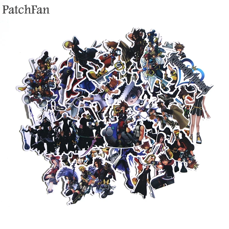 Patchfan 50 шт., креативные значки Kingdom hearts, декоративные наклейки для стен, блокнот, чехол для телефона, альбом для скрапбукинга A1414